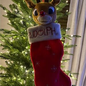 Rudolph Red Christmas Stocking